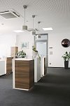 Der neue Empfang im Vorstandsbereich (Foto: Pia Wienrich)